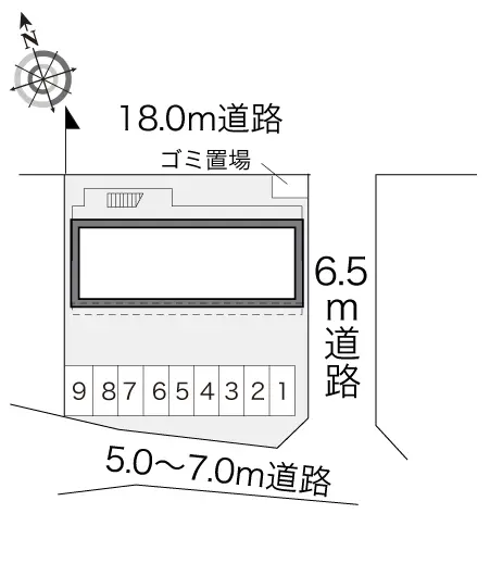 ★手数料０円★津山市横山　月極駐車場（LP）